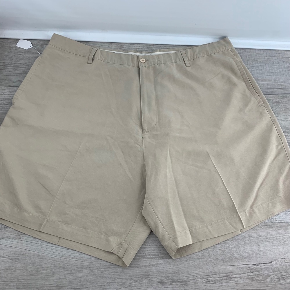 Bamboo Cay Mens Khaki Tan Modal Blend Resortwear Flat Front Shorts Size 44
